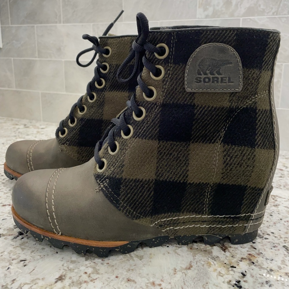 Sorel Buffalo Check PDX Wedge Boots